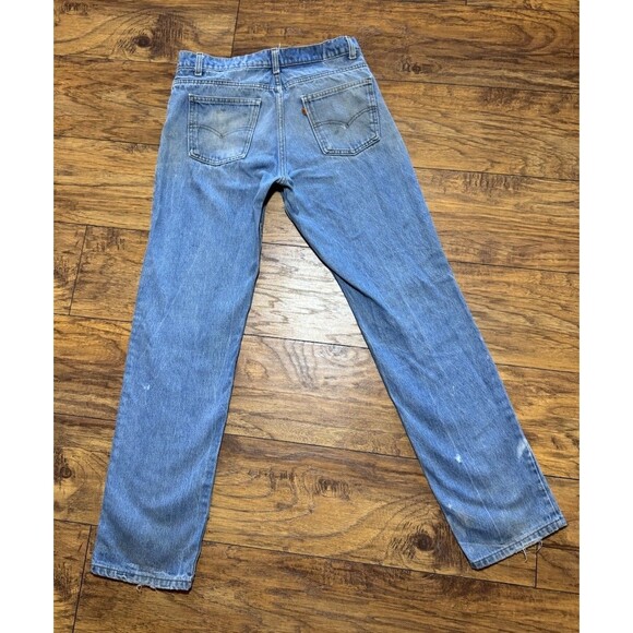 VTG Orange Tab Mens Levis Made In USA ( W34 / L34) Light Wash - Picture 5 of 10